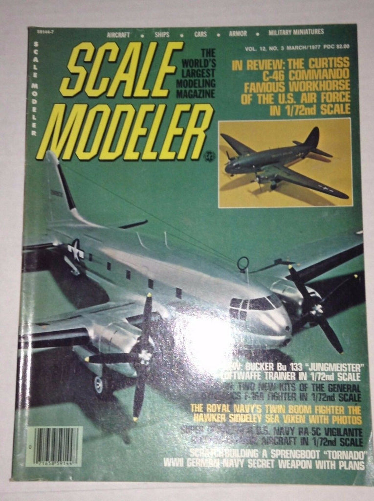 Scale Modeler Airplane Magazine Bucker Bu 133 March 1977 010217RH