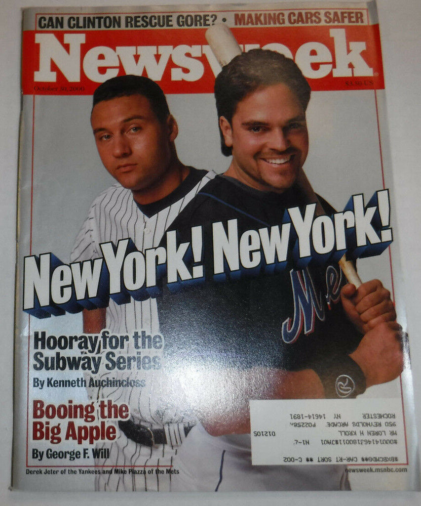 Newsweek Magazine Derek Jeter & Mike Piazza October 30, 2000 101816R