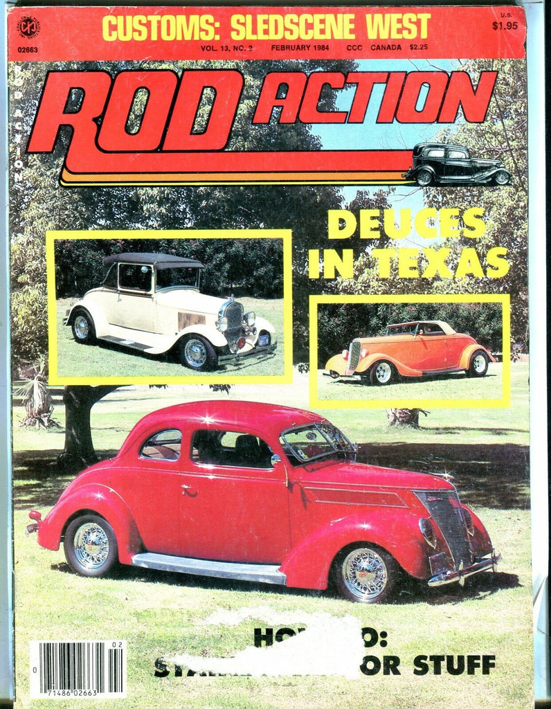 Rod Action Magazine February 1984 Deuces In Texas VG w/ML 030617nonjhe