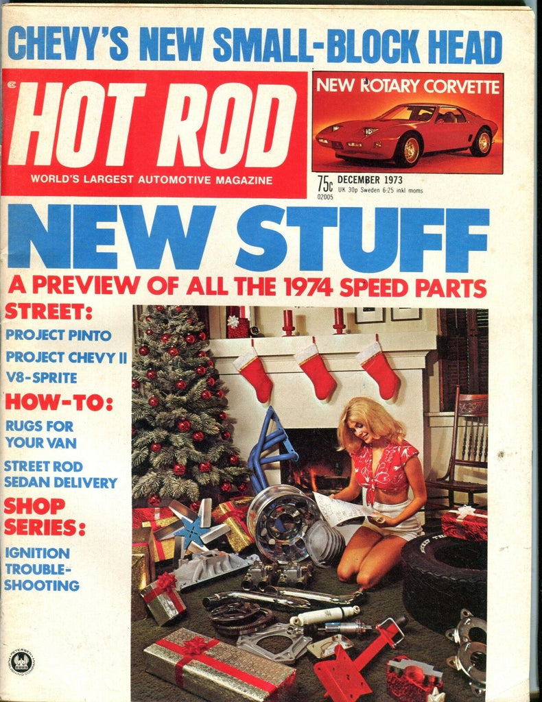 Hot Rod Magazine December 1973 Rotary Corvette EX No ML 051217nonjhe