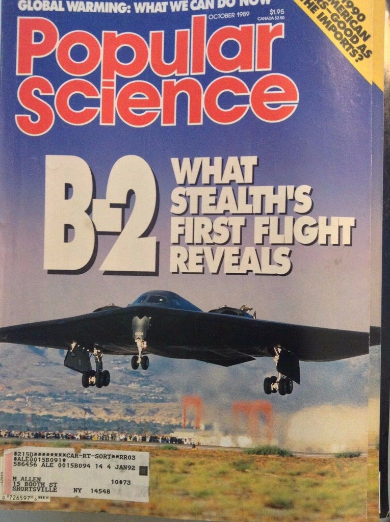 Popular Science Magazine B-2 Stealth Bomber October 1989 121517nonrh