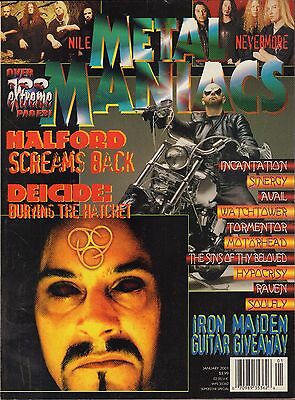 Metal Maniacs January 2001 Rob Halford, Nile, Watchtower VG 070816DBE