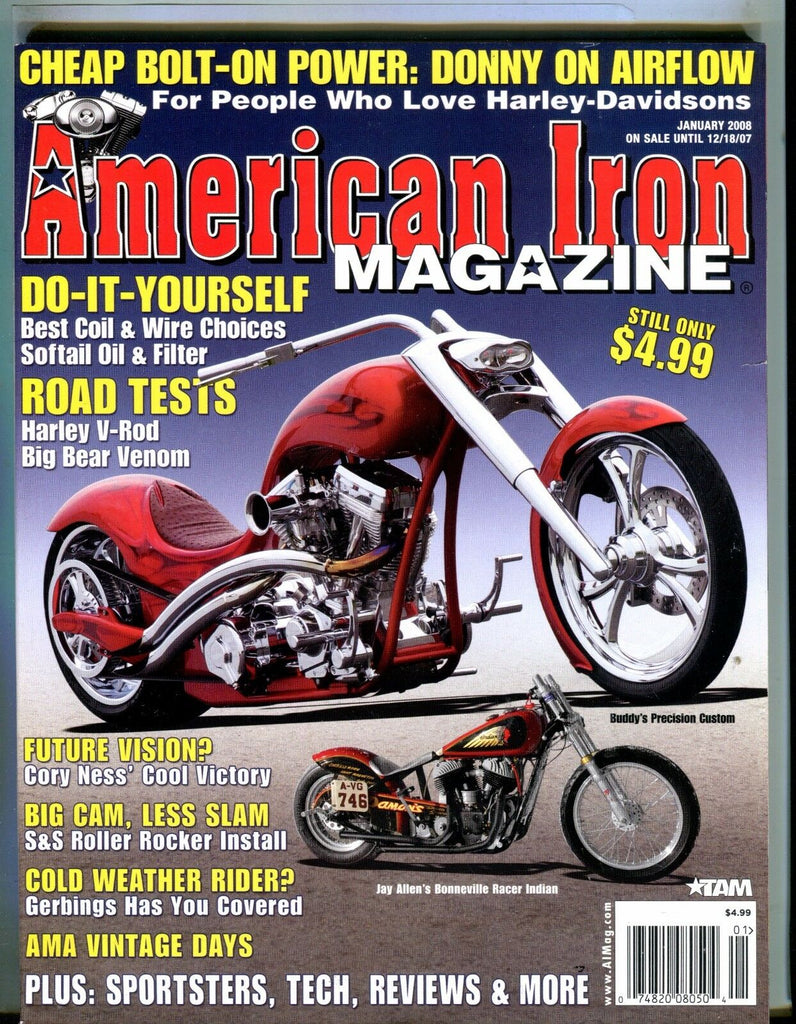 American Iron Magazine January 2008 Jay Allen EX No ML 042817nonjhe