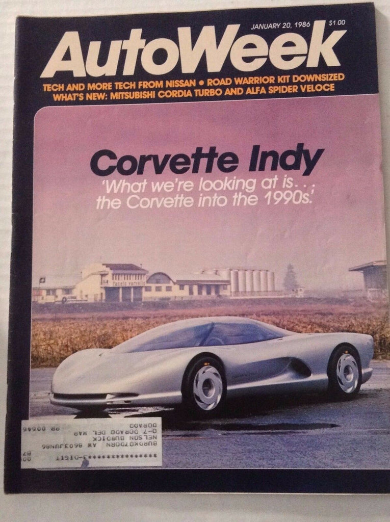 Autoweek Magazine Corvette Indy Alfa Spider Veloce January 20m 1986 011617rh