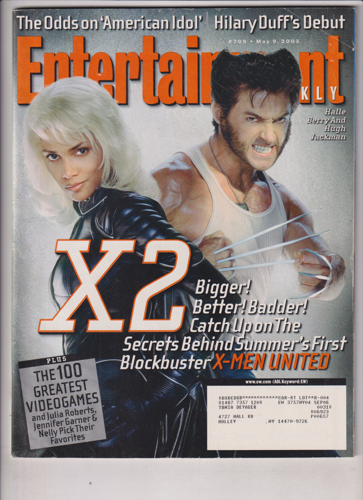 Entertainment Weekly Hugh Jackman Halle Berry May 9, 2003 011320nonr