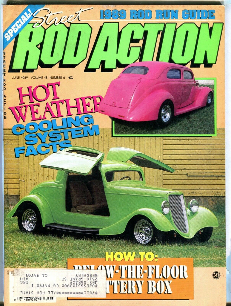 Rod Action Magazine June 1989 Rod Run Guide EX w/ML 031717nonjhe