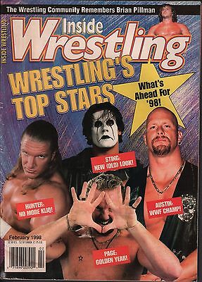 Inside Wrestling February 1998 Sting, Triple H, Steve Austin VG 122315DBE