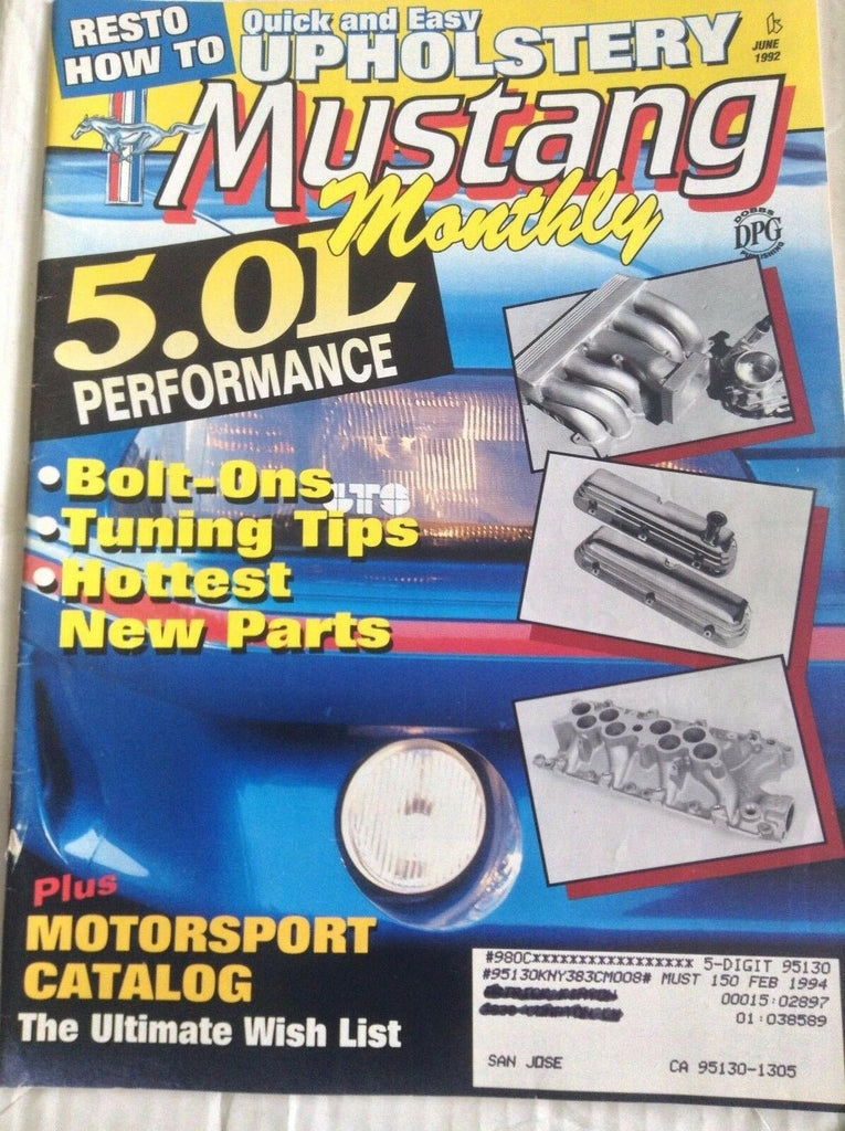 Mustang Monthly Magazine Bolt Ons And Tuning Tips june 1992 040717NONRH
