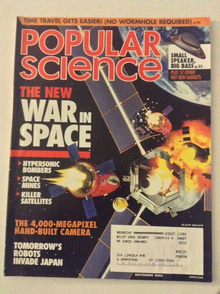 Popular Science Magazine New War In Space November 2005 060119nonrh
