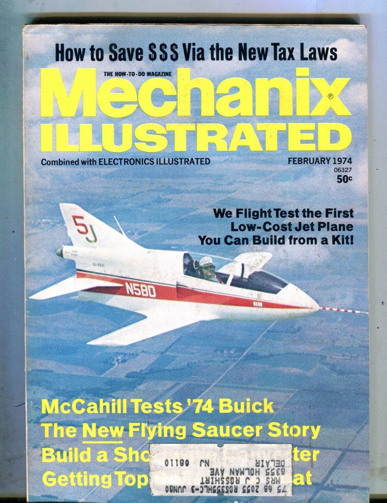 Mechanix Illustrated Magazine February 1974 Kit Low-Cost Jet Plane 062817nonjhe