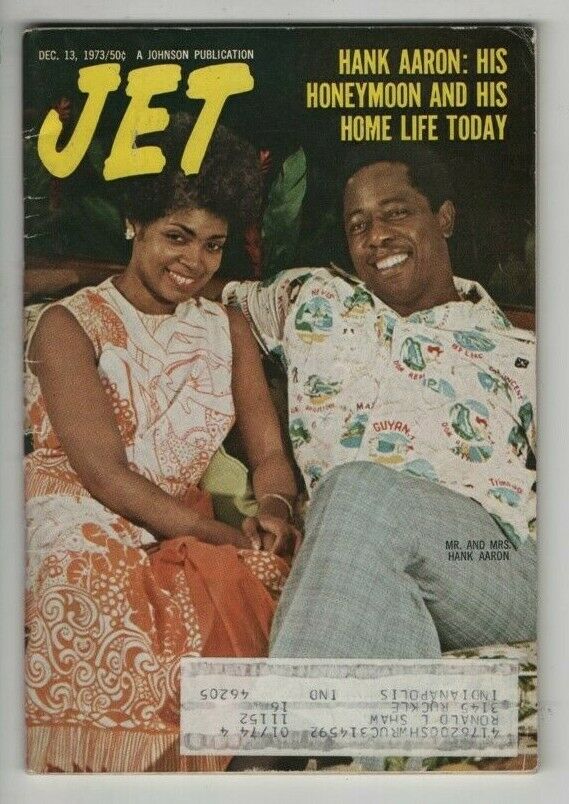 Jet Magazine Hank Aaron & His Wife December 13, 1973 070720nonr