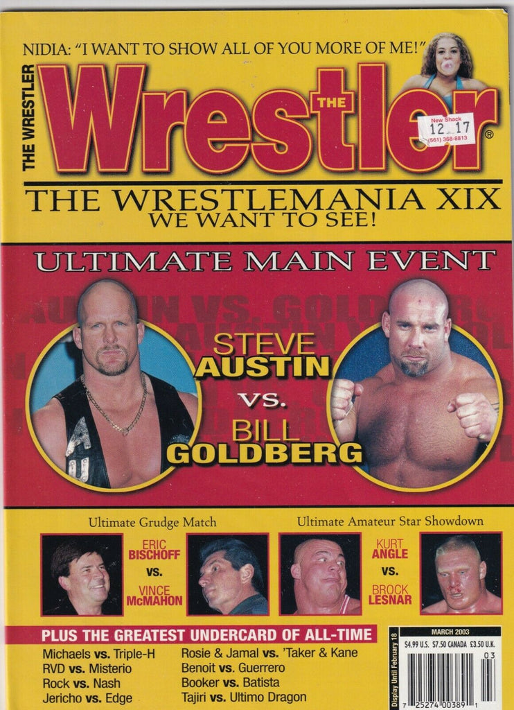 The Wrestler Magazine Stone Cold Bill Goldberg March 2003 062419nonr