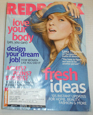 Redbook Magazine Uma Thurman & Design Your Dream March 2008 021315R