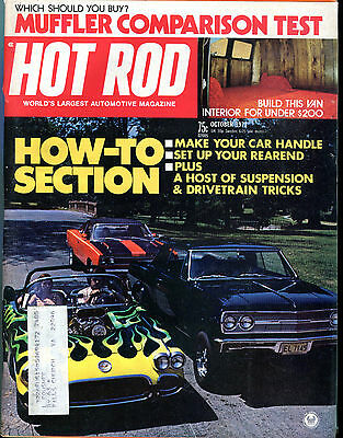 Hot Rod Magazine October 1973 How-To Section Muffler Test EX 021716jhe