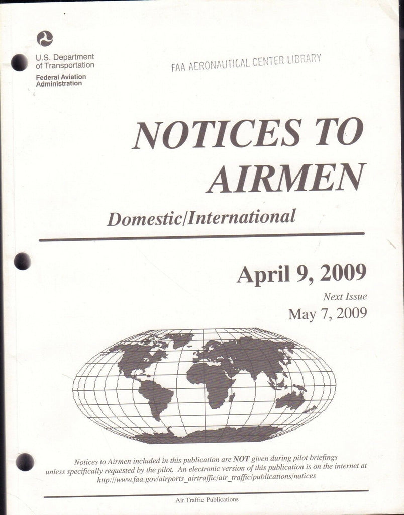 Notices To Airmen April 9 2009 USDOT FAA Library 090617FAA2