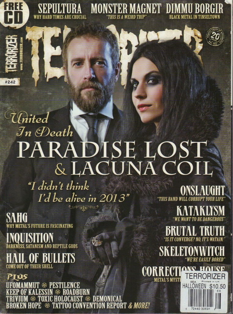 Terrorizer #242 Halloween 2013 Paradise Lost Lacuna Coil Sahg 012918DBE