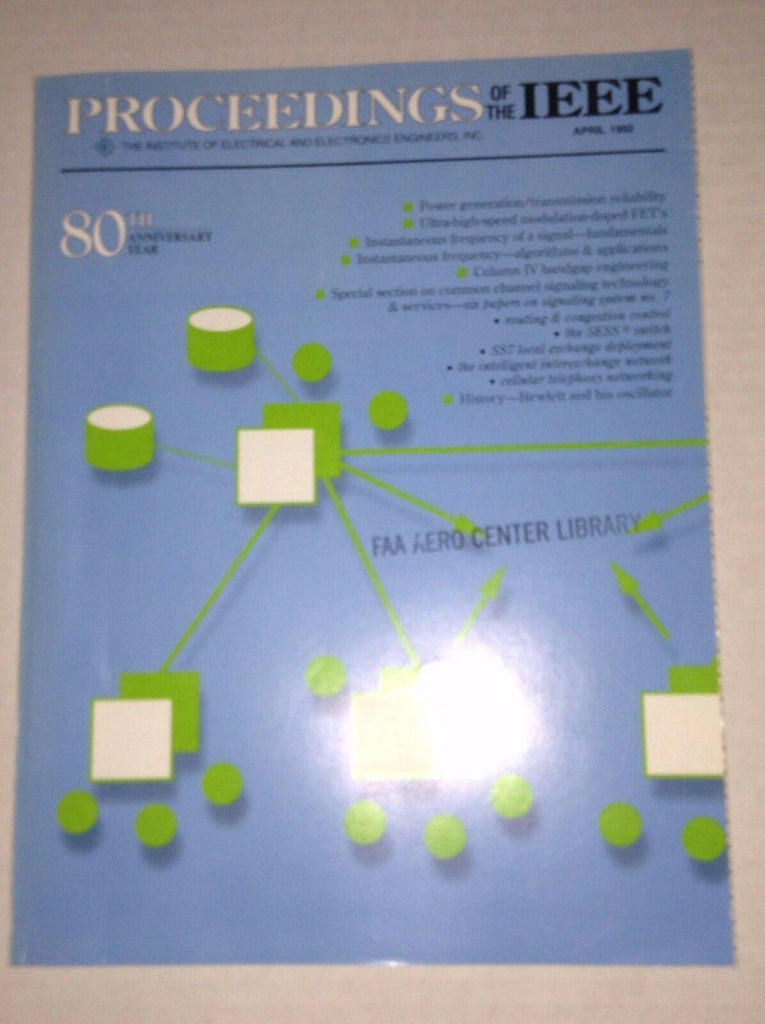 Proceedings Of The IEEE Magazine Power Generation April 1992 FAA 022917NONRH