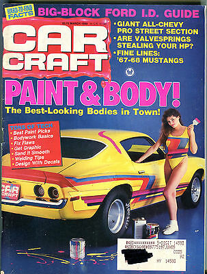 Car Craft Magazine March 1989 Painjt & Body! VGEX 032816jhe