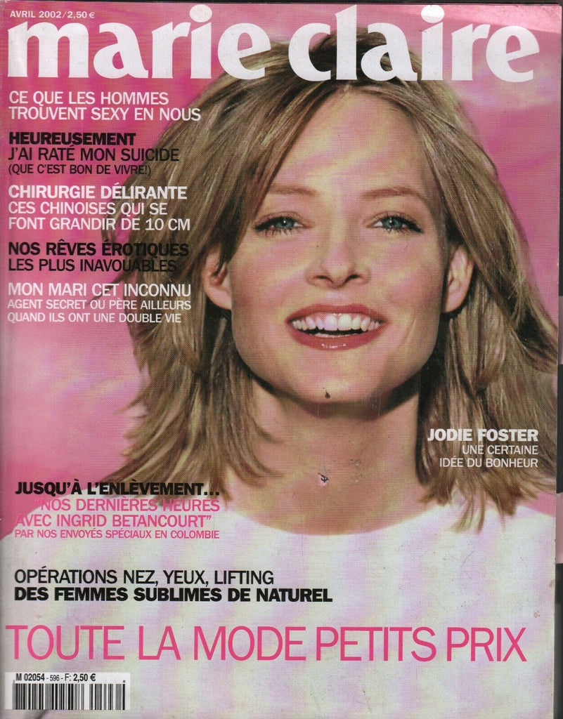 Marie Claire French Magazine April 2002 Jodie Foster Naomi Campbell 100520ame