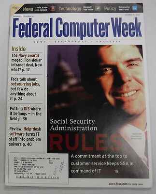 Federal Computer Week Magazine William Halter SSA Rules October 2000 071415R