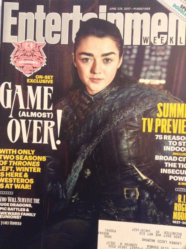 Entertainment Weekly Magazine Game Of Thrones June 9, 2017 112617nonrh