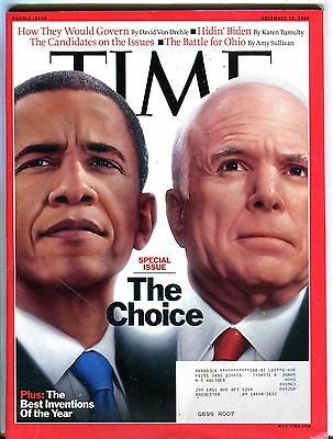 Time Magazine November 10 2008 Barack Obama John McCain EX w/ML 090816jhe
