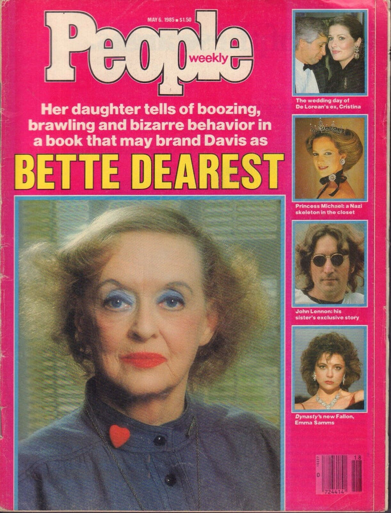 People Weekly May 6 1985 Bette Davis, John Lennon, Emma Samms 082517DBE
