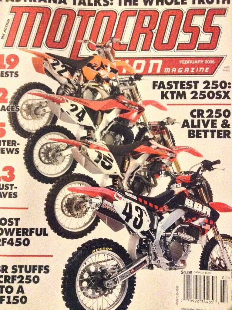 Motocross Action Magazine Honda KTM 250SX February 2005 122318nonrh