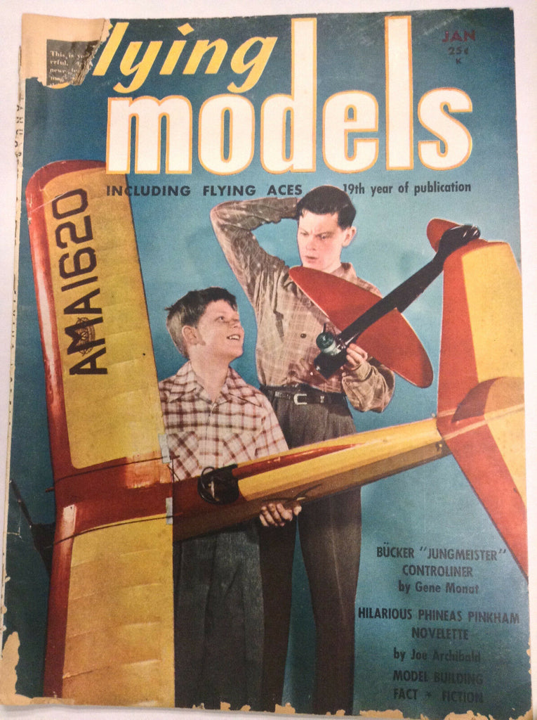Flying Models Magazine Bucker Jungmeister Controliner January 1948 040917nonrh2