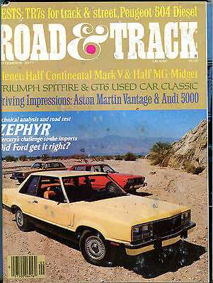 Road & Track Magazine September 1977 Zephyr Ford Mercury VGEX 021216jhe