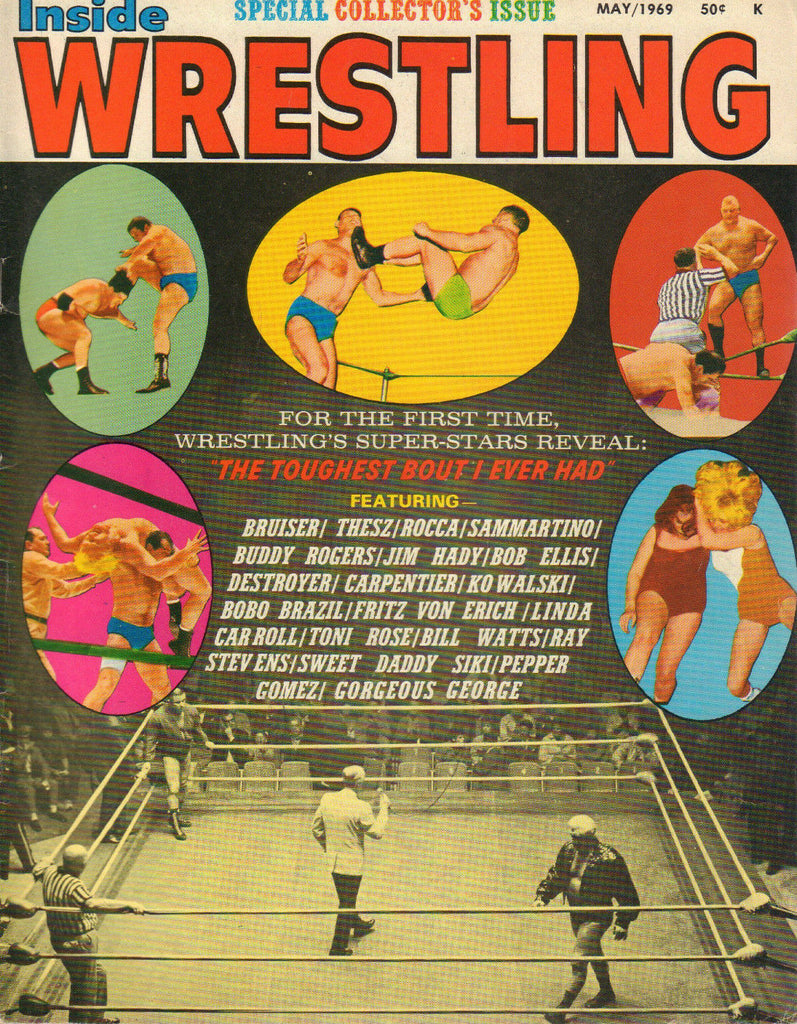 Inside Wrestling May 1969 Bruno Sammartino Bob Ellis Toni Rose 032320DBE