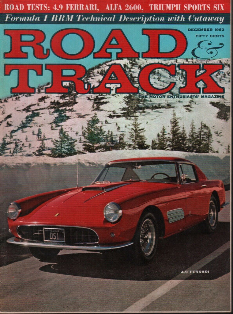 Road & Track December 1962 4.9 Ferrari Formula I BRM 092518AME