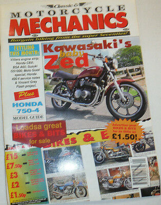 Motorcycle Mechanics Magazine Kawasaki Baby Zed Honda 750-4 January 1995 012715R