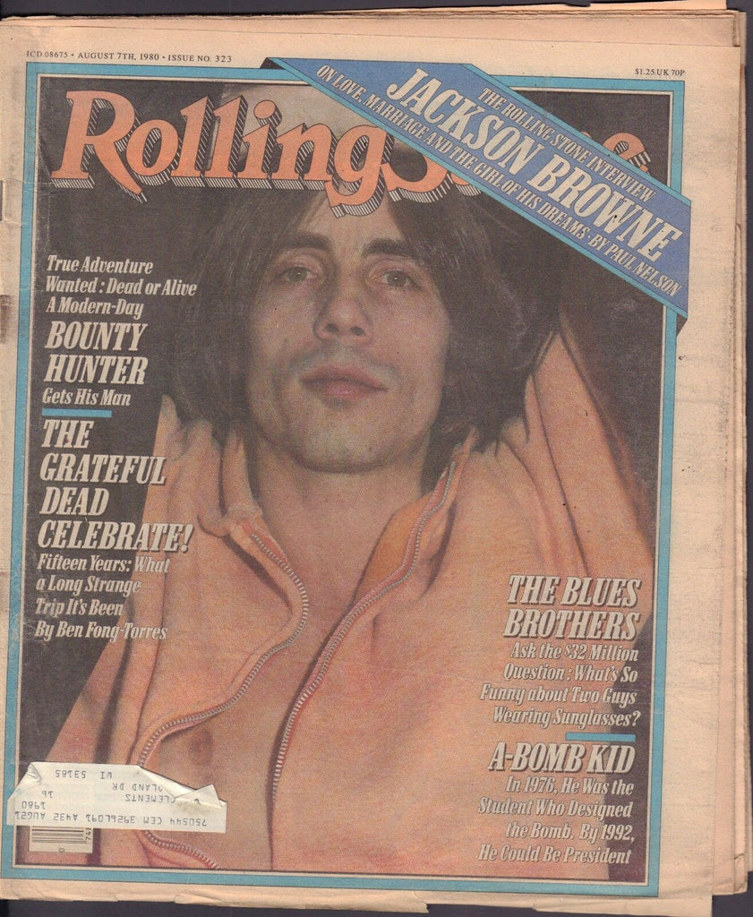 Rolling Stone August 7 1980 Jackson Browne, The Grateful Dead w/ML VG 122816DBE