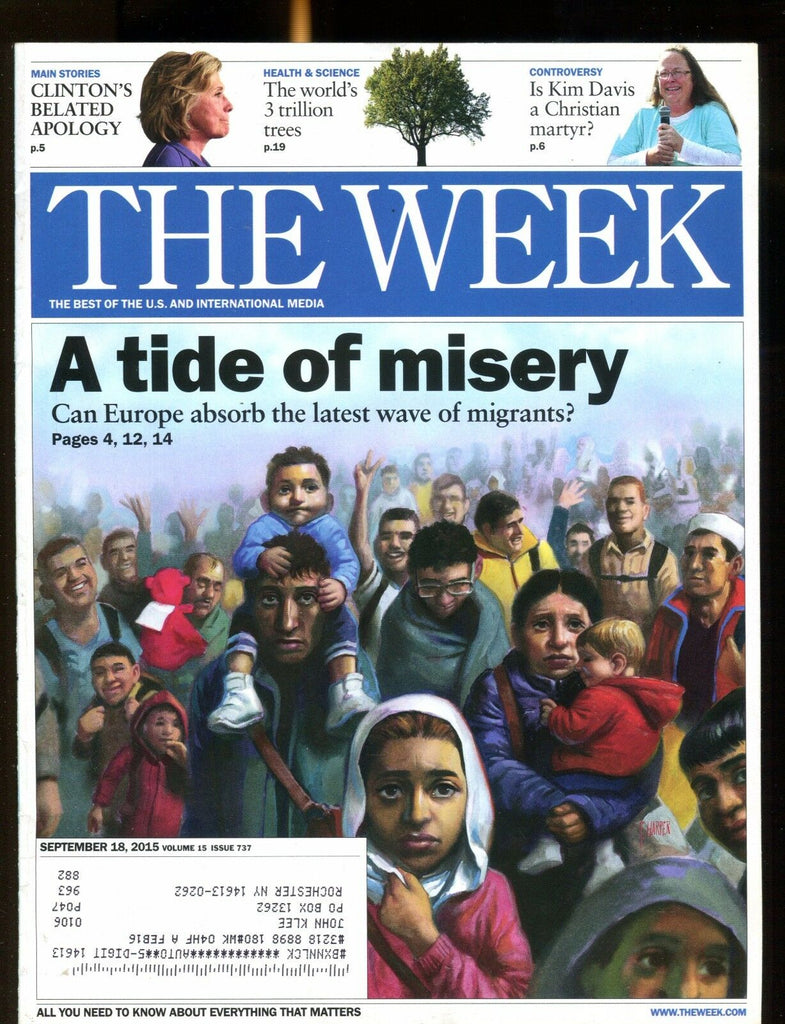 The Week Magazine September 18 2015 Tide Of Misery EX 020817jhe