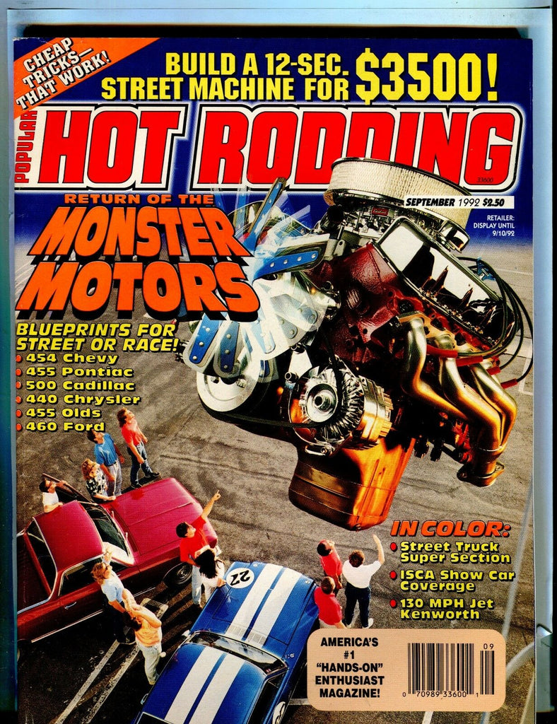 Popular Hot Rodding Magazine September 1992 Monster Motors EX 021917jhe