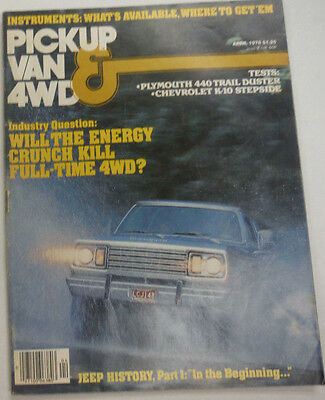 Pickup Van & 4WD Magazine The Energy Crunch & 4WD April 1978 050215R