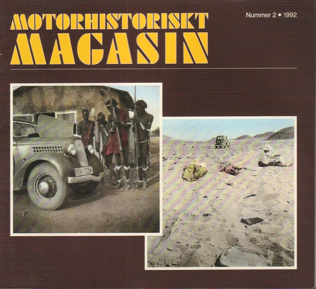 Motorhistoriskt Magashin Swedish Car Magazine #2 1992 Africa 031617nonDBE