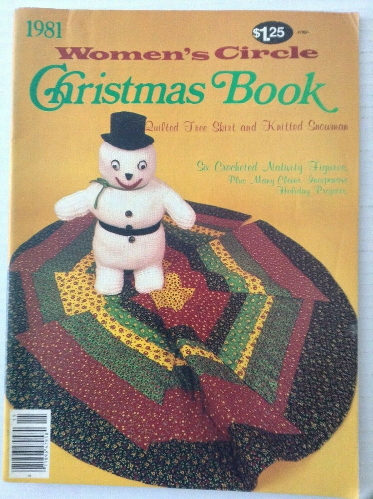 Women's Circle Christmas Book Knitted Snowmen 1981 030319nonrh