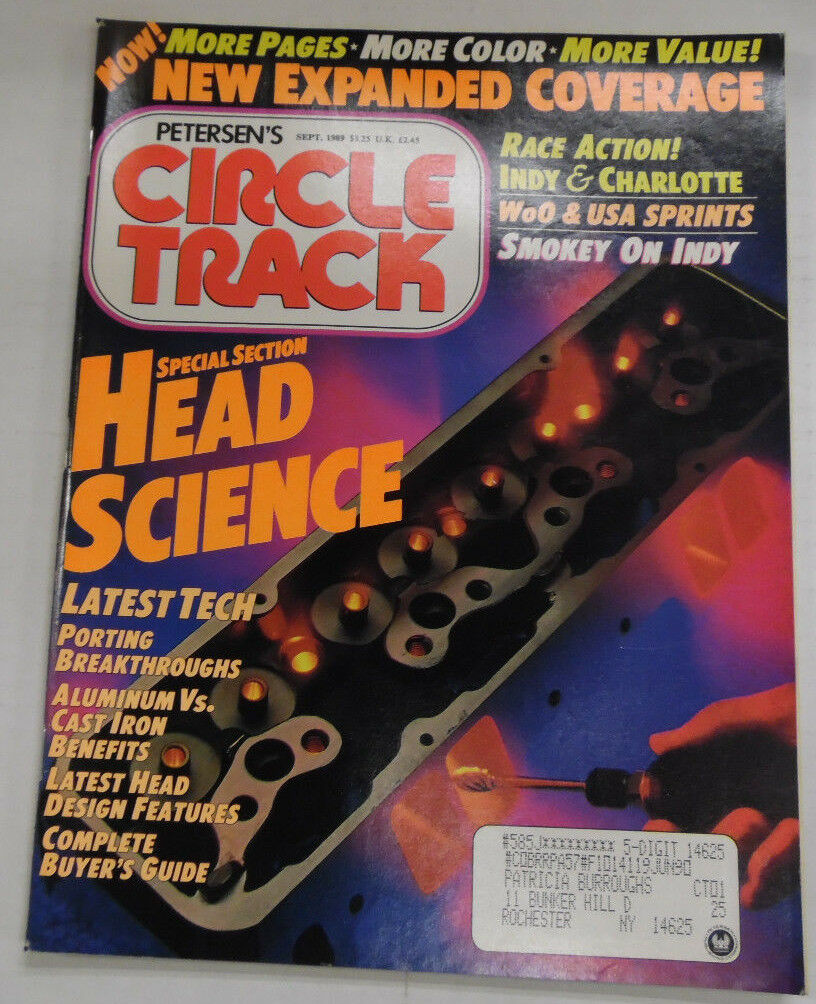 Circle Track Magazine Head Science Indy & Charlotte September 1989 040417nonr