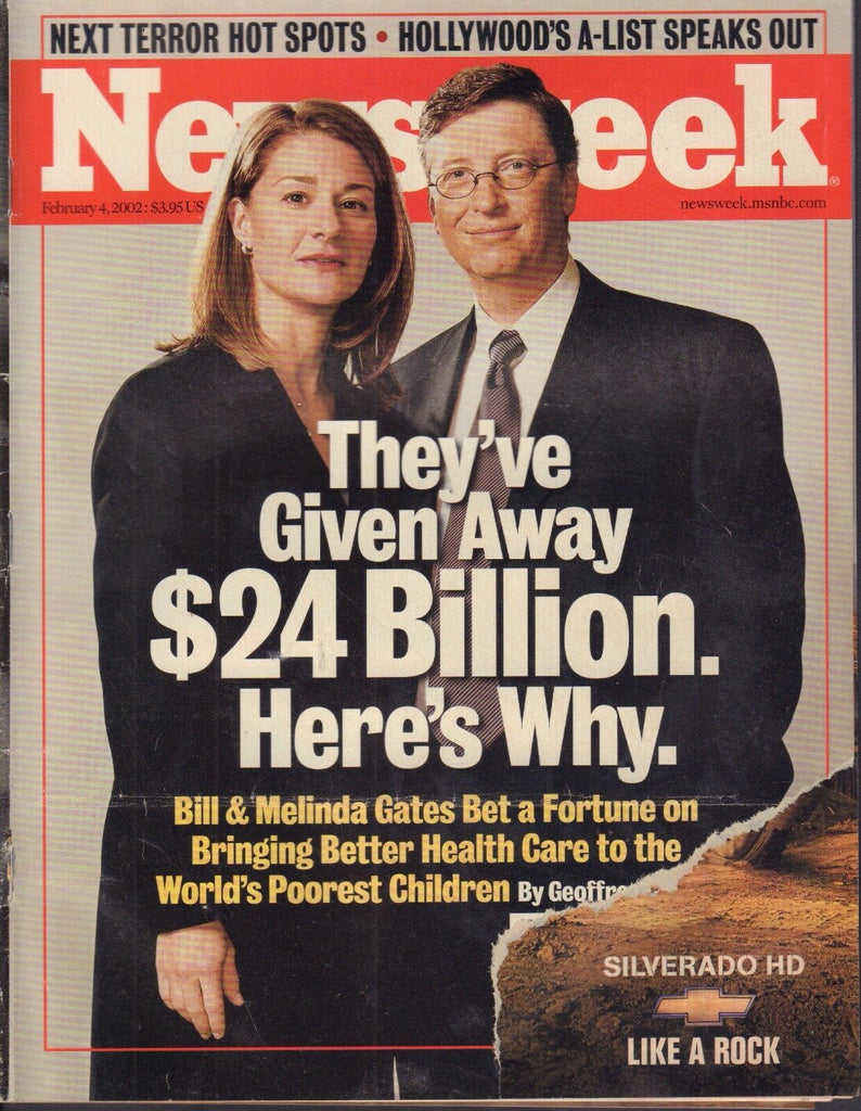 Newsweek February 4 2002 Bill & Melinda Gates 101917nonDBE