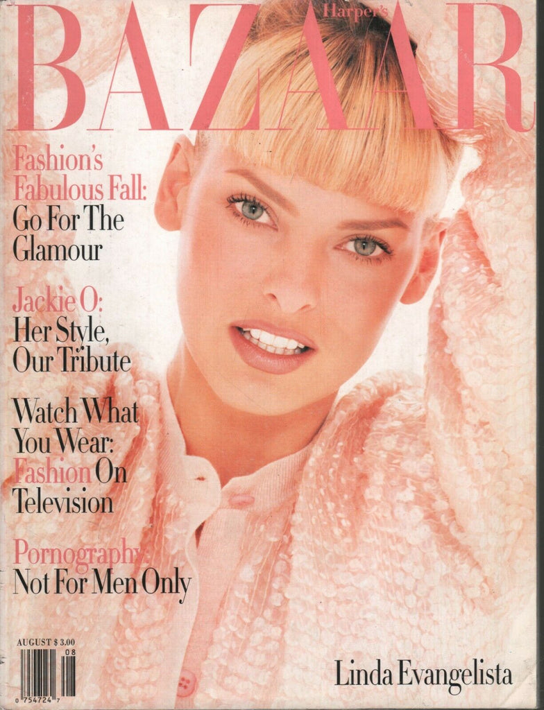 Harper's Bazaar Fashion August 1994 Linda Evangelista Jackie Kennedy 012721ame2