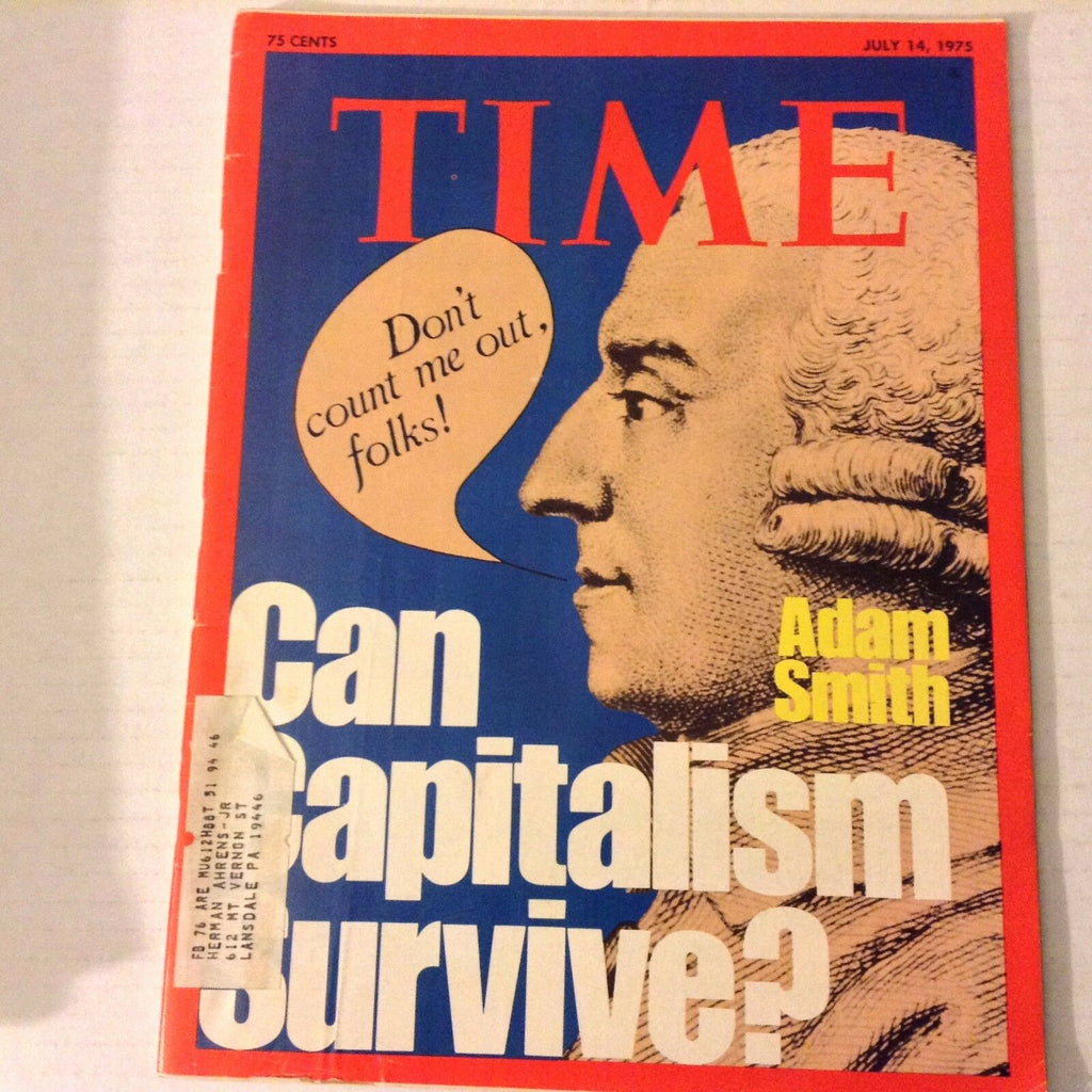 Time Magazine Adam Smith Can Capitalism Survive July 14, 1975 070517nonrh
