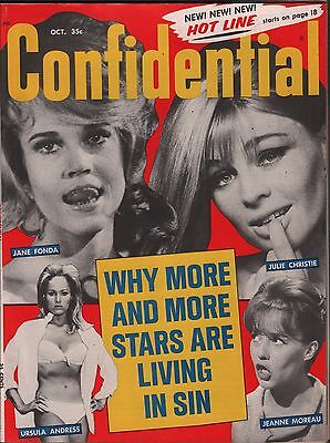 Confidential October 1966 Jane Fonda, Julie Christie,Ursula Andress EX 122215DBE