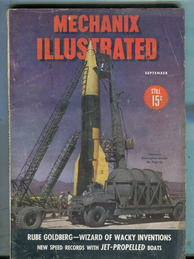 Mechanix Illustrated Magazine September 1946 Stratosphere Rocket 062817nonjhe