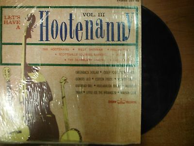 33 RPM Vinyl Let's Have a Hootenanny Vol III Crown Records LP Stereo 012615SM
