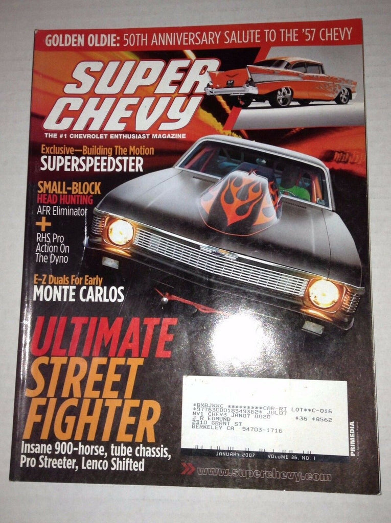 Super Chevy Magazine EZ Duals For Early Monte Carlos January 2007 030417NONRH