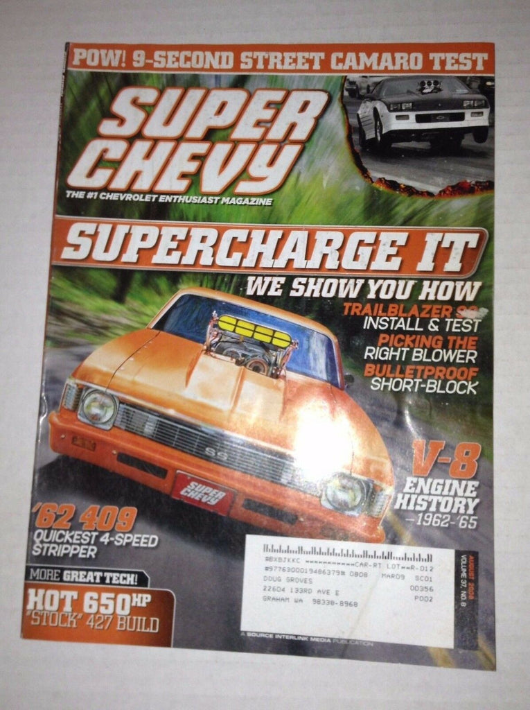 Super Chevy Magazine Trailblazer SS 4 Speed Stripper August 2008 030417NONRH