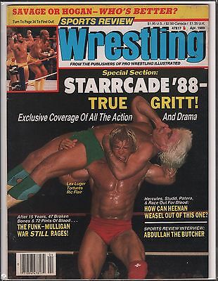 Sports Review Wrestling April 1989 Lex Luger, Ric Flair EX 120715DBE2