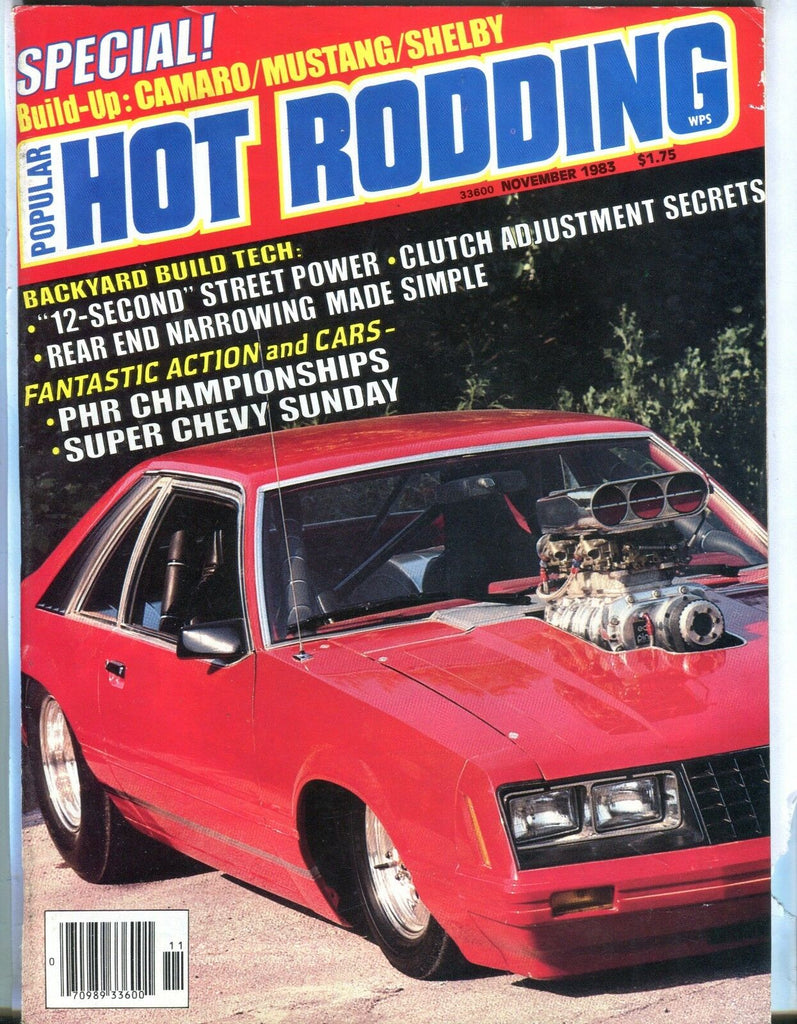 Popular Hot Rodding Magazine November 1983 Camaro EX No ML 031017nonjhe